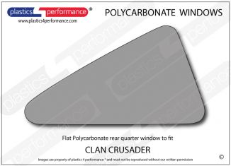 CLAN - Crusader - Lexan Polycarbonate right rear quarter window