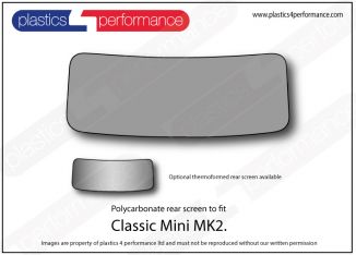 AUSTIN - Mini MK2 - Lexan Polycarbonate rear screen
