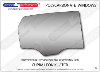 CUPRA Leon KL / TCR - Lexan Polycarbonate right rear door window