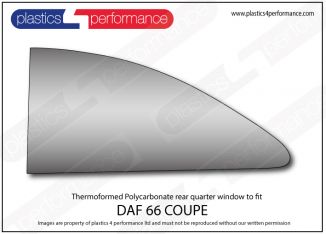 DAF - 66 Coupe - Lexan Polycarbonate left rear quarter window