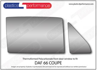 DAF - 66 Coupe - Lexan Polycarbonate right front door window
