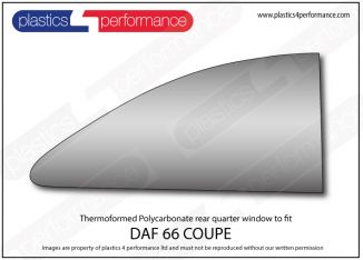 DAF - 66 Coupe - Lexan Polycarbonate right rear quarter window