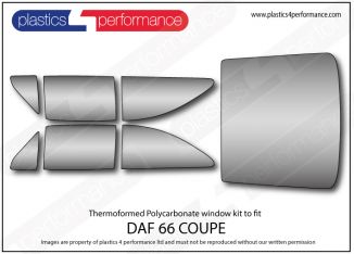 DAF - 66 Coupe - Lexan Polycarbonate window kit