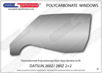 DATSUN - 260Z/ 280Z 2+2 - Lexan Polycarbonate left front door window