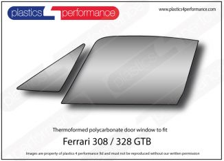 FERRARI - 328 GTB - Lexan Polycarbonate left front door window