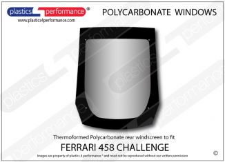 FERRARI - 458 Challenge - Lexan Polycarbonate rear window