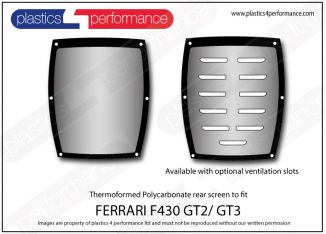 FERRARI - F430 GT2/ GT3 - Lexan Polycarbonate rear screen