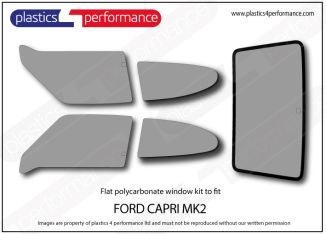 FORD - Capri mk2 - Lexan Polycarbonate window kit