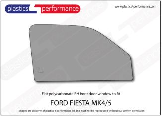 FORD - Fiesta Mk4/5 - Lexan polycarbonate right hand front door window