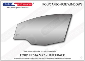 FORD - Fiesta MK7- 5dr Hatchback - Lexan Polycarbonate left front door window