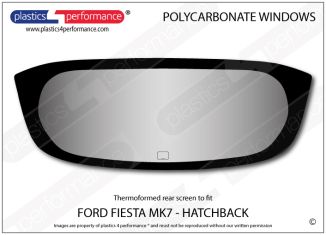 FORD - Fiesta MK7 - 5dr Hatchback - Lexan Polycarbonate rear window