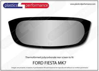 FORD - Fiesta Mk7 - Lexan polycarbonate rear screen
