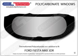 FORD - Fiesta Mk8 - Lexan Polycarbonate rear screen