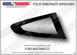 FORD - Mustang GT - Gen6 - Lexan Polycarbonate right rear quarter window