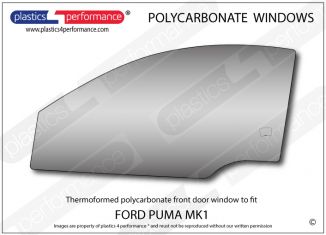 FORD - Puma - Lexan Polycarbonate left front door window