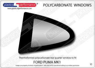 FORD - Puma - Lexan Polycarbonate left rear quarter window