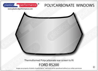 FORD RS200 - Lexan Polycarbonate rear screen