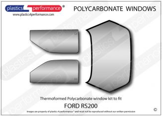 FORD RS200 - Lexan Polycarbonate window kit