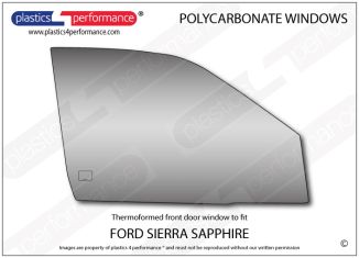 FORD - Sierra Sapphire - Lexan Polycarbonate right front door window