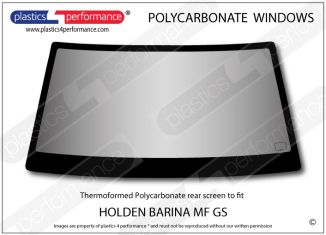 HOLDEN - Barina MF GS Hatchback - Lexan Polycarbonate rear screen