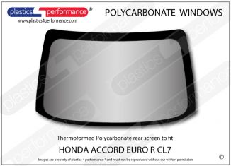 HONDA - Accord Euro R CL7 - Lexan Polycarbonate rear screen