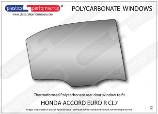 HONDA - Accord Euro R CL7 - Lexan Polycarbonate right rear door window
