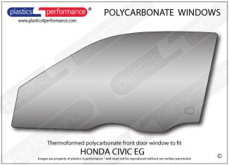 HONDA - Civic EG - Lexan Polycarbonate left front door window