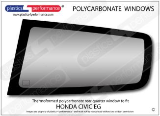HONDA - Civic EG - Lexan Polycarbonate left rear quarter window