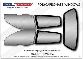 HONDA - Civic EG - Lexan Polycarbonate window kit