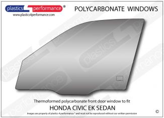 HONDA - Civic EK – 4dr Sedan - Lexan Polycarbonate left front door window