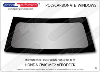 HONDA Civic MC2 Aerodeck - Lexan Polycarbonate rear screen