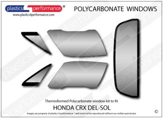 HONDA - CR-X del Sol - Lexan Polycarbonate window kit