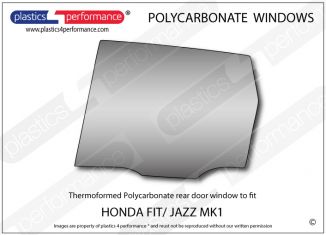 HONDA - Fit/ Jazz MK1 - Lexan Polycarbonate left rear door window