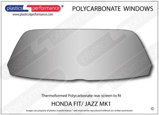 HONDA - Fit/ Jazz MK1 - Lexan Polycarbonate rear screen