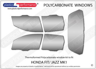 HONDA - Fit/ Jazz MK1 - Lexan Polycarbonate window kit