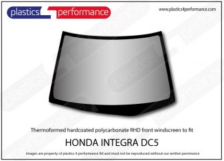 HONDA - Integra DC5 - Lexan Polycarbonate front windscreen - RIGHT HAND drive version shown