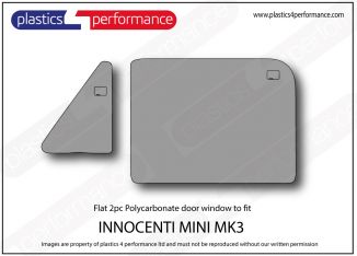 INNOCENTI MINI MK3 Polycarbonate LH front door window