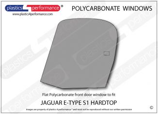 JAGUAR - E type S1 Hardtop - Lexan Polycarbonate left front door window