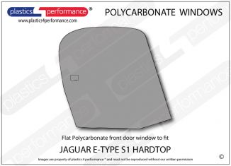 JAGUAR E-Type S1 Hardtop - Lexan Polycarbonate right front door window