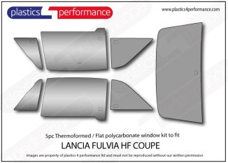 LANCIA - Fulvia HF - Lexan / Makrolon Polycarbonate window kit