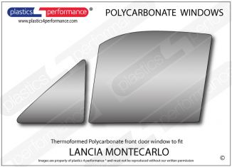 LANCIA - Monte Carlo - Lexan Polycarbonate left front door window