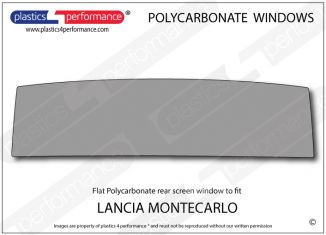 LANCIA - Montecarlo S1 - Lexan Polycarbonate rear screen
