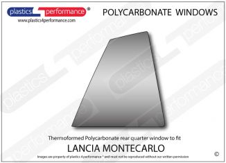 LANCIA - Montecarlo S1 - Lexan Polycarbonate right rear quarter window