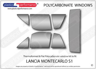 LANCIA - Montecarlo S1 - Lexan Polycarbonate window kit