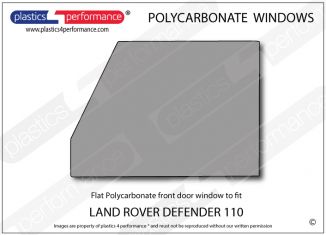 LAND ROVER - Defender 110 - Lexan Polycarbonate left front door window