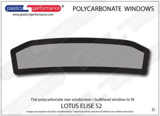 LOTUS - Elise S2 - Lexan Polycarbonate rear screen / bulkhead window