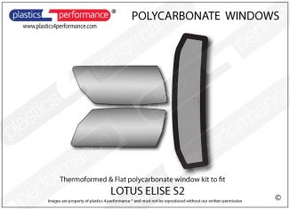 LOTUS - Elise S2 - Lexan Polycarbonate window kit