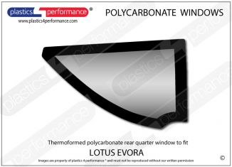 LOTUS - Evora - Lexan Polycarbonate right rear quarter window