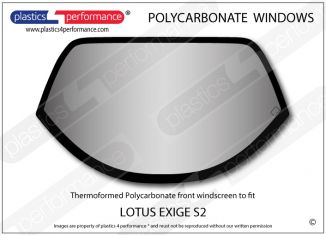 LOTUS - Exige S2 - Hardcoated Lexan Polycarbonate front windscreen