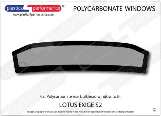 LOTUS - Exige S2 - Lexan Polycarbonate rear bulkhead window